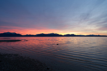 Abendrot am Chiemsee