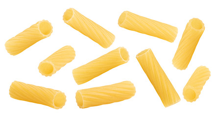 well textured pasta isolated on white