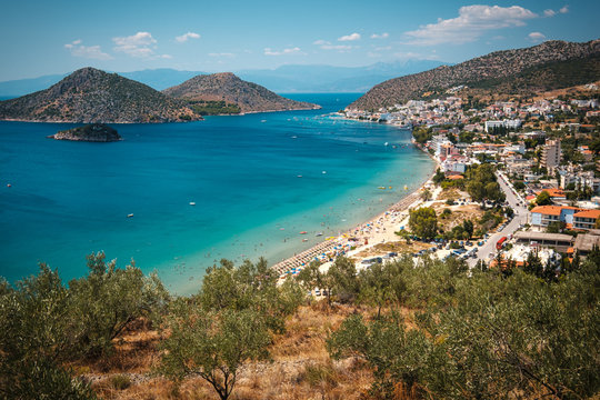 Urlaubsort am Meer, Tolo, Griechenland