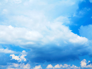 blue sky with clouds in summer
