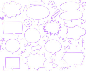 POPでかわいいピンクの吹き出し、見出し、装飾、ベクター