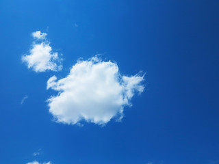 blue sky with clouds in summer