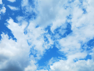 blue sky with clouds in summer