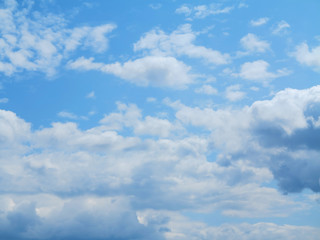 blue sky with clouds in summer