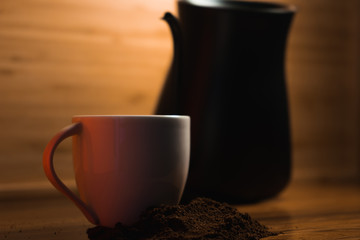 pouring coffee