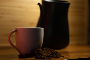 pouring coffee