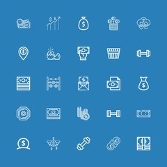 Editable 25 item icons for web and mobile