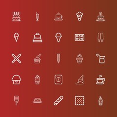 Editable 25 chocolate icons for web and mobile