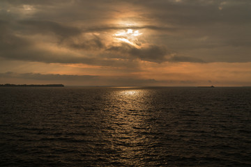 красивый закат с высоты, beautiful sunset from a height