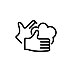 Wash hand icon vector illustration