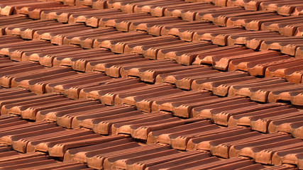 Close-Up Of Old Roof Tiles