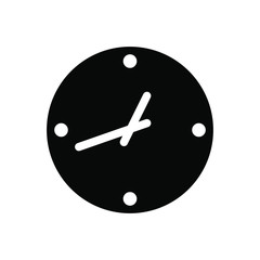 icon clock simple design illustration , trendy flat style isolated , business clocks