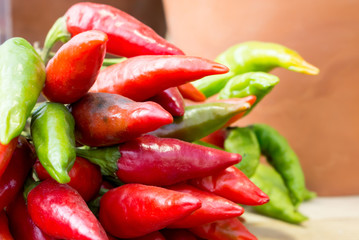 Pepper capsicumi. Autumn still life, harvest.