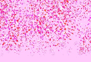 Light Pink, Red vector doodle texture with leaves.