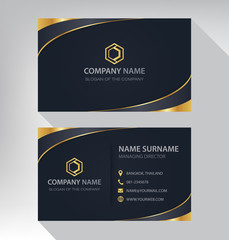 Luxury and modern. vector business card template. design black and gold color