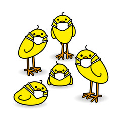 Five Yellow Chicks_Masks