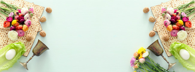 Pesah celebration concept (jewish Passover holiday)