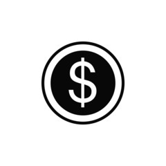 dollar vector isolated icon