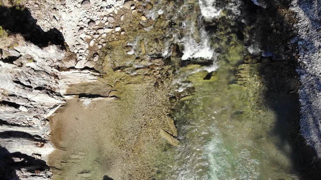 Ammerschlucht und Ammerdurchbruch bei Saulgrub, bekannt als "Scheibum", als Luftaufnahme im &Uuml;berflug