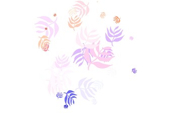 Fototapeta na wymiar Light Purple vector doodle background with leaves.
