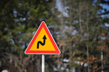 Traffic sign on Korean road