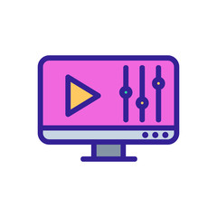 video montage icon vector. video montage sign. color isolated symbol illustration