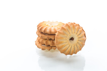 sweet crispy cookies round with a filling of condensed milk