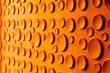 Colorful Gold yellow Color circle  texture Patterns on the wall abstract background 