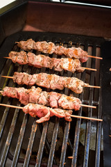 Shrimps, Souvlaki, Kalamari grillen