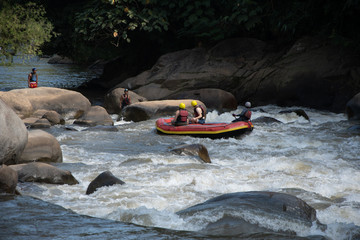 Rafting on river - asia