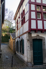 Obraz premium Half-timbered house in the old town of Stolberg, Eifel