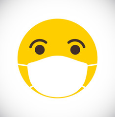 smile in medical mask icon