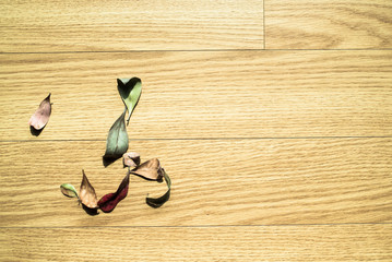 flower on wooden background