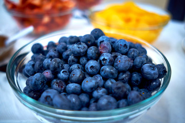 fresh blueberries in a bowl