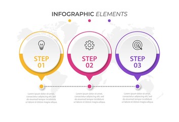 Vector infographic design template with 3 options or steps