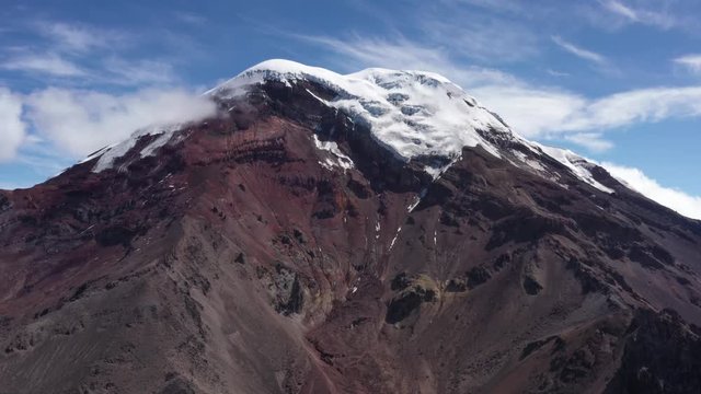 The chimborazo in Ecuador, slowly moving closer to the peak
