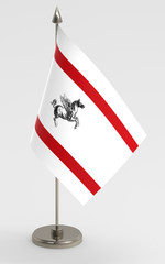 Flag of Tuscany, region of Italy. Table flag isolated on a white background