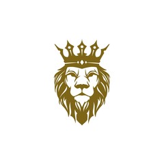 The lion with crown illustration logo