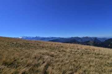 Landscape in the mountains over the country in Switzerland