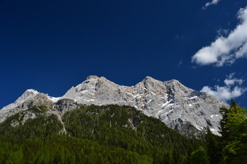 Massif in Austria with a blue sky