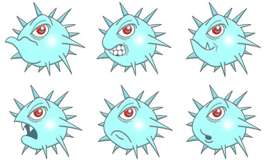 Virus ncov bleu