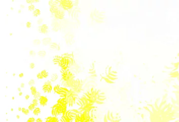 Fotobehang Light Yellow vector elegant background with leaves. © smaria2015