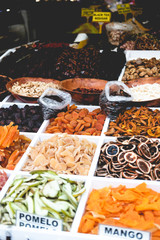 sweets and spices on the market. Turkey . dried fruits