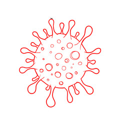 Coronavirus symbol outbreak and coronaviruses influenza vector illustration. Coronavirus 2019-nCoV. Pandemic medical health risk, immunology, virology, epidemiology concept.