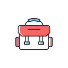 photography bag  vector icon Color Illustration.