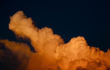 Full moon at sunset before a storm 1