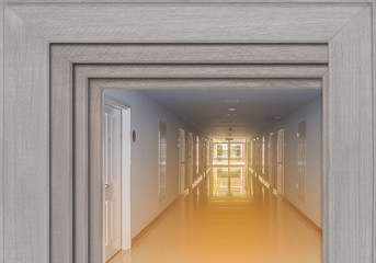 corridor in the luxury condominium