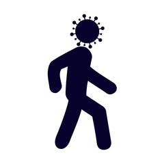coronovirus bacteria icon symbol white background vector