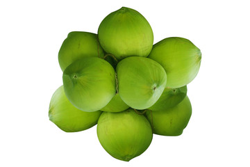 isolated fresh coconut on white background