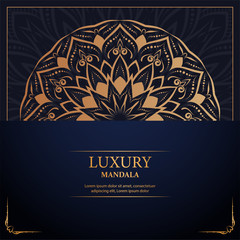 Luxury mandala with royal golden arabesque arabic islamic east style background 